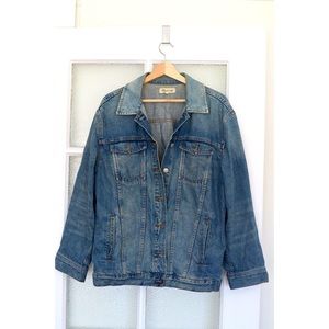 Madewell oversized denim jean jacket size L